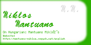 miklos mantuano business card